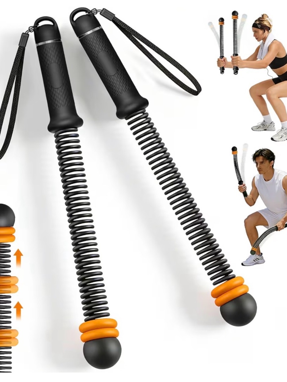 Ropeless Battle Rope, Workout Exercise Strength Building HIIT Aerobic Training